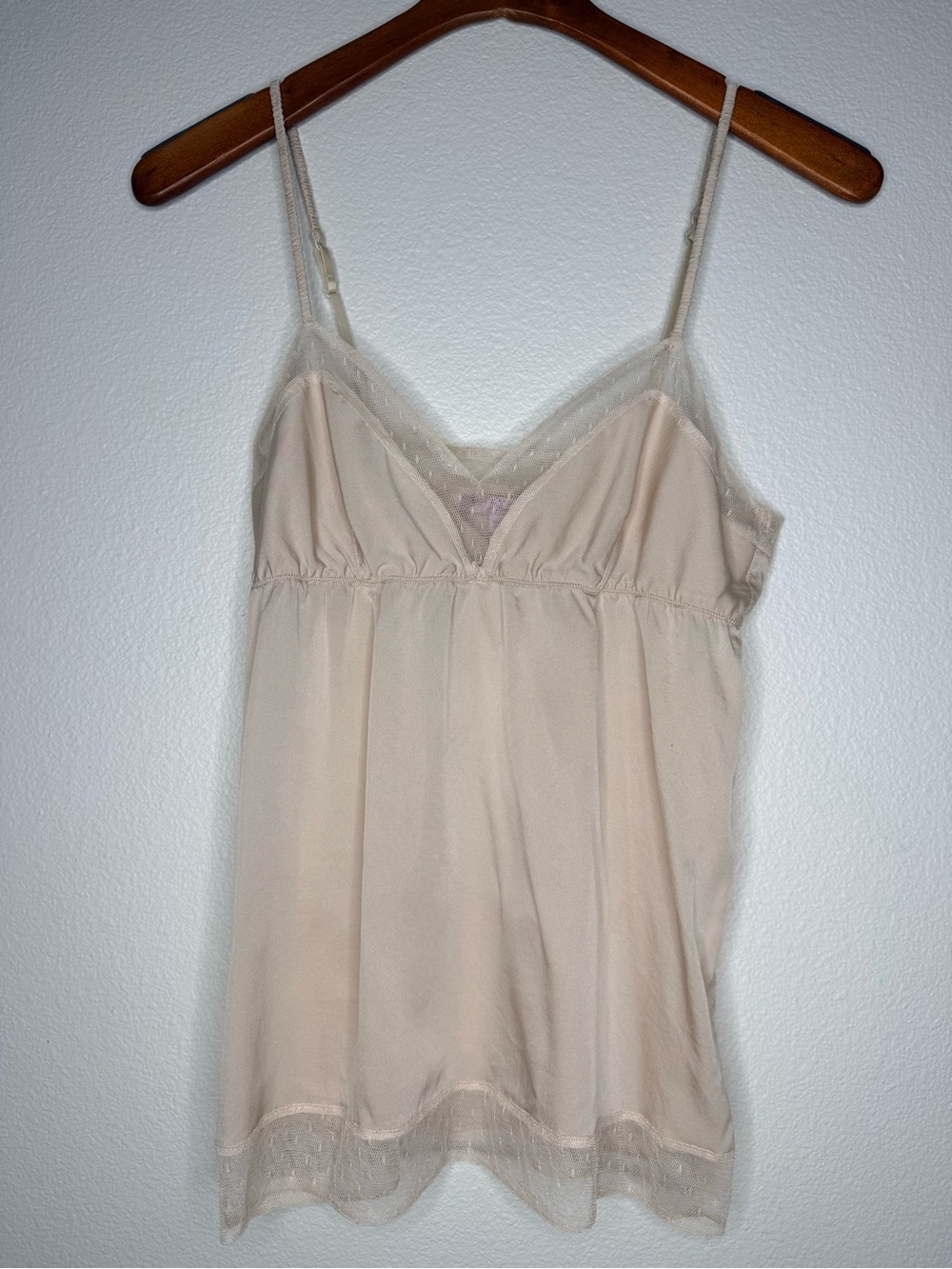 Calypso St. Barth Cream Lace-Trim Silk Chemise